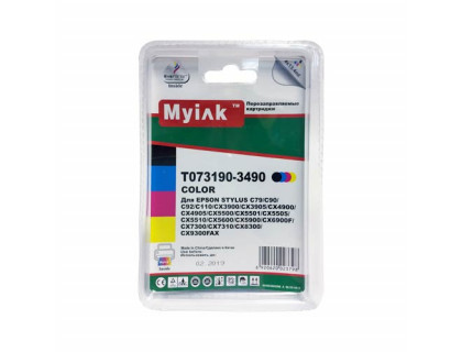 Картриджи заправленные ПЗК (T0731-0734) для Epson St C79/CX3900/4900/5900, автосброс, 4шт MyInk