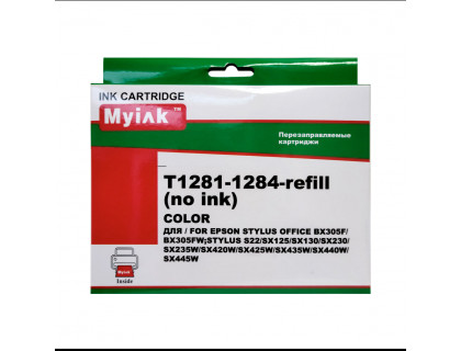 Картриджи (БЕЗ ЧЕРНИЛ) ПЗК (T1281-1284) для Epson St S22/SX120/SX125/SX130, автосброс, 4шт MyInk