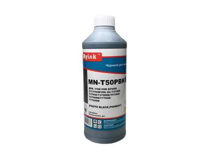 Чернила для EPSON (T50M100) SC-T3700E/T3700D/T3700DE/T5700D/T5700DM/T7700D/T7700DM (1л, photo black, Pigment) Myink